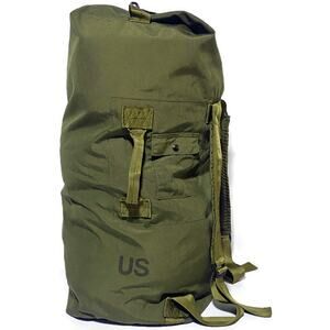 US Army military Duffle Bag Green Canvas Top Load 35 Inches x 23 Inches